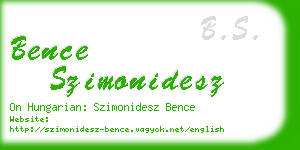 bence szimonidesz business card